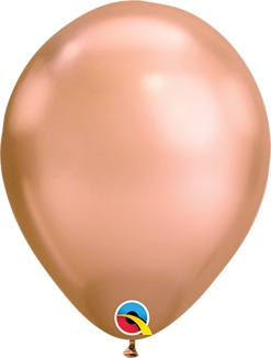 11 Inch Chrome Rose Gold Latex Balloons 100pk