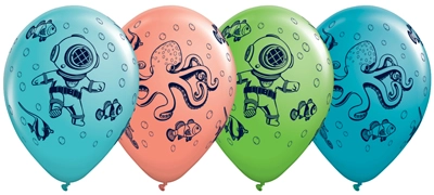 11 Inch Under The Sea Latex Balloon Assortment 50pk