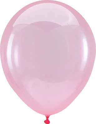 5 Inch Crystal Clearz Pink 100pk