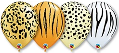 11 Inch Safari Latex Balloon Assortment 50pk