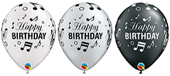 11 Inch Musical Birthday Latex Balloons 50pk
