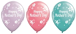 11 Inch Mother's Day Flowers Latex Balloon Assortment 50pk