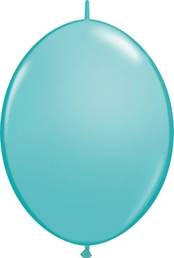 12 Inch Caribbean Blue Quick Link Latex Balloons 50pk