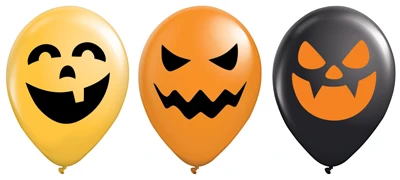 11 Inch Halloween Jack Faces Latex Balloon 100pk