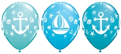 11 Inch Nautical Latex Balloons 50pk
