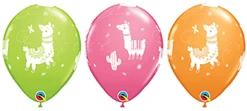 11 Inch Llamas Latex Balloon Assortment 50pk