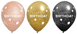 11 Inch Elegant Birthday Latex Balloons 100pk