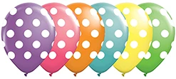 11 Inch Tropical Dots Latex Balloons 100pk