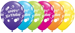 11 Inch Birthday Polka Dots Latex Balloons 50pk