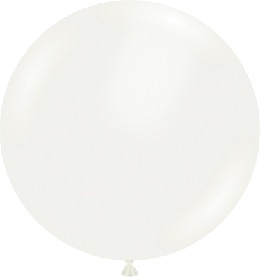 24 Inch White Latex Balloon 3pk