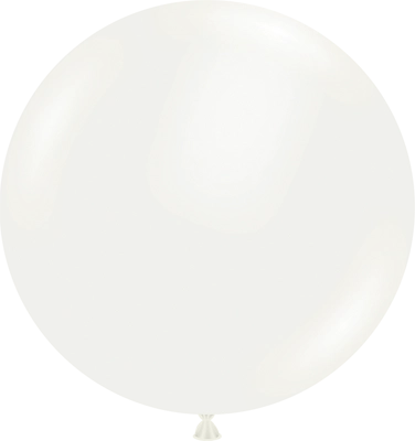 24 Inch White Latex Balloon 3pk