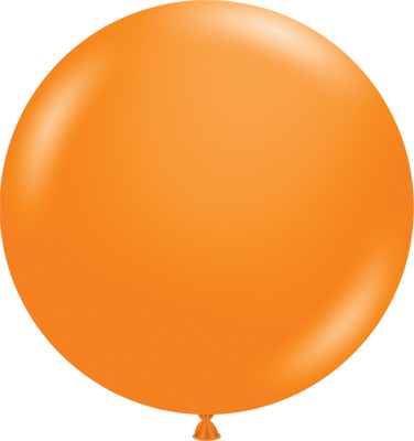 24 Inch Crystal Tangerine Orange Latex Balloon 3pk