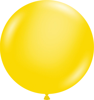 24 Inch Yellow Latex Balloon 3pk