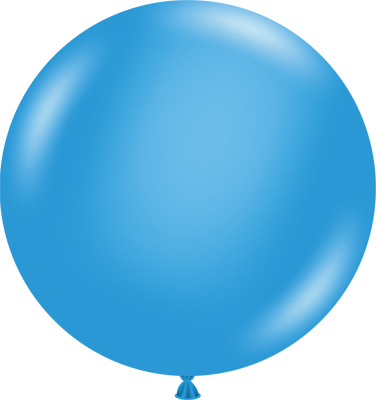 24 Inch Blue Latex Balloon 3pk