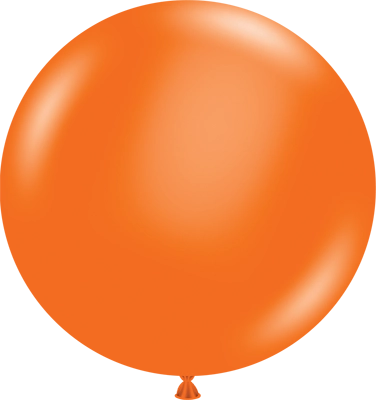 24 Inch Orange Latex Balloon 3pk