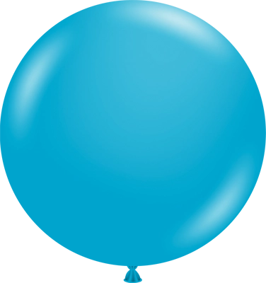 24 Inch Turquoise Latex Balloon 3pk