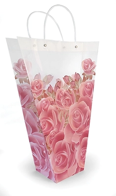 18 Inch Roses Plastic Floral Bag 10pk