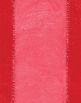 25 yd #9 Satin Edge Red Fabric Ribbon