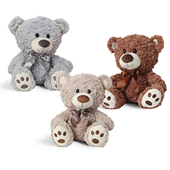 10 Inch Ted  Plush Teddy Bears 3pk