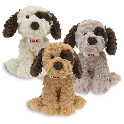 8 Inch Plush Valentine Pups 3pk