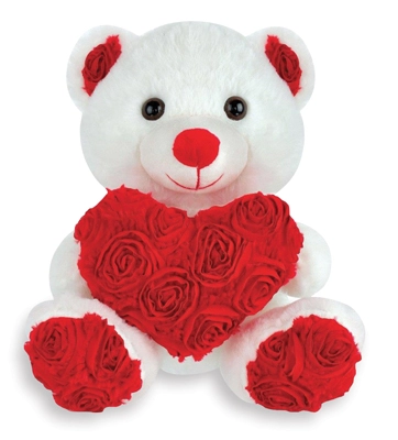 7 Inch Rose Bouquet Plush Bear