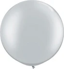 36 Inch Metallic Silver Latex Balloon 2pk