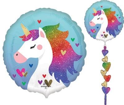 67 Inch x 24 Inch AirWalkers Rainbow Unicorn Balloon