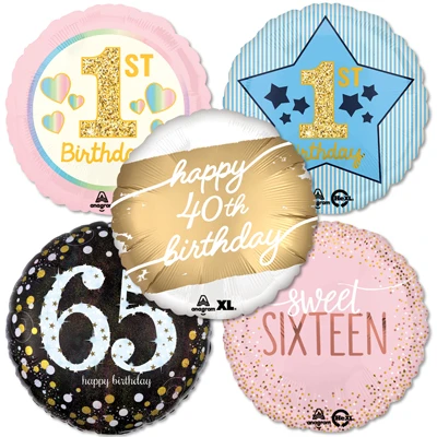 Std Landmark Birthday Foil Balloon ProfitPak 25pk