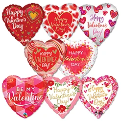 Premium Std Foil Valentine Balloon Assortment 25pk