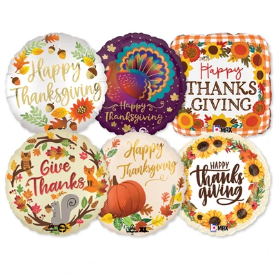 Std Premium Thanksgiving Foil Balloon ProfitPak 25pk