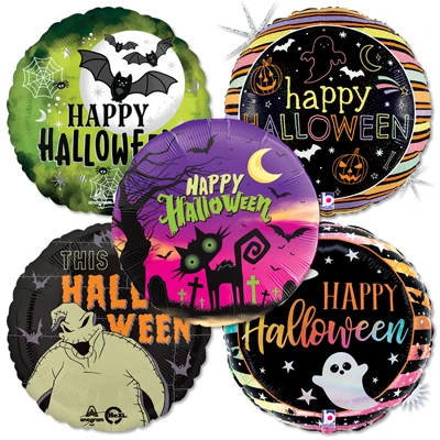 Standard Foil Halloween Party Balloon Assortment 25pk