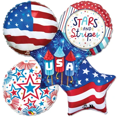 Standard Foil Patriotic Assortment 25pk