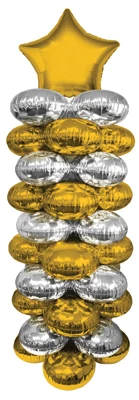 Gold & Silver ColorColumn Floor Decor Kit