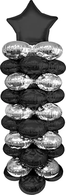 Black & Silver ColorColumn Floor Decor Kit