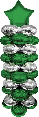 Green & Silver ColorColumn Floor Decor Kit