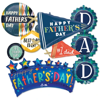 Father's Day Helium Shape Balloons ProfitPak 15pk