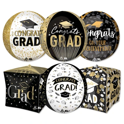 Graduation Geometric Balloons ProfitPak 15pk