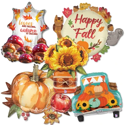 Helium Shape Fall Assortment ProfitPak 15pk