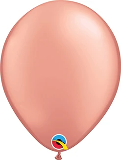 5 Inch Metallic Rose Gold Latex Balloon 100pk