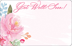 Get Well Floral Enclosure Cards 50pk