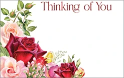 Thinking of You Roses Enclosure Cards  50pk