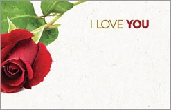 I Love You Rosebud Enclosure Card 50pk