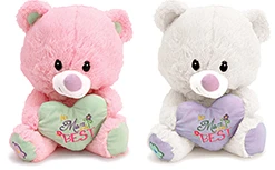 11.5 Inch Best Mom Pink & White Bear Plush