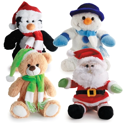 7 Inch Christmas Plush 4pk