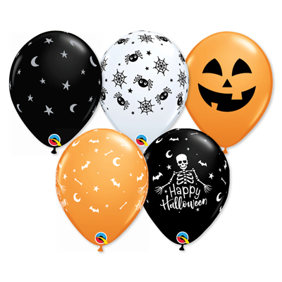 11 Inch Halloween Latex Balloon Assortment ProfitPak 50pk