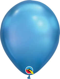 7 Inch Chrome Blue Latex Balloons 100pk