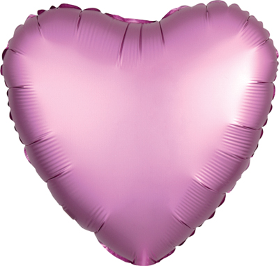 Std Flamingo Satin Luxe Heart Balloon