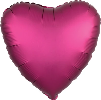 Std Pomegranate Satin Luxe Heart Balloon