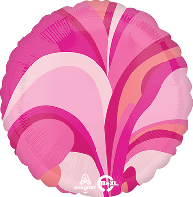 Std Pink Macro Marble Circle Balloon