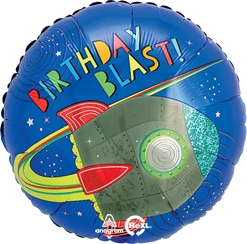 Std Blast Off Birthday Balloon